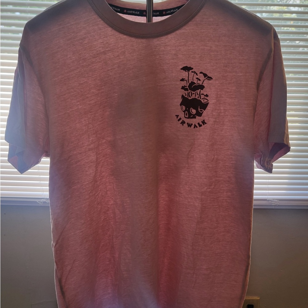 Airwalk Pink Short Sleeve Tee with Graphic Design